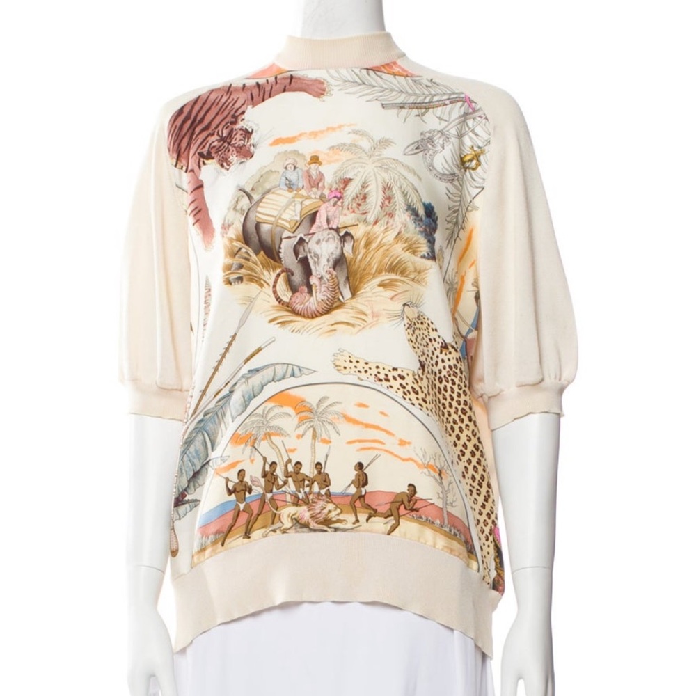 Vintage Hermes silk top - Picture 4 of 7